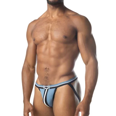 Brawn Jock Strap Blue Steel Black White Side.webp