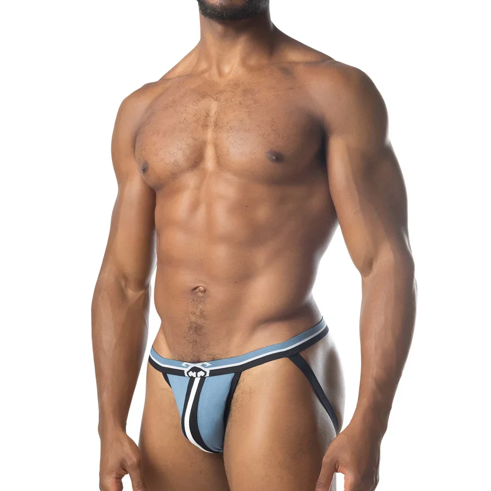 Brawn Jock Strap Blue Steel Black White Side.webp