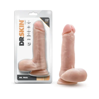 Dr Skin Dr Paul Dildo With Balls 7 25in Beige.webp