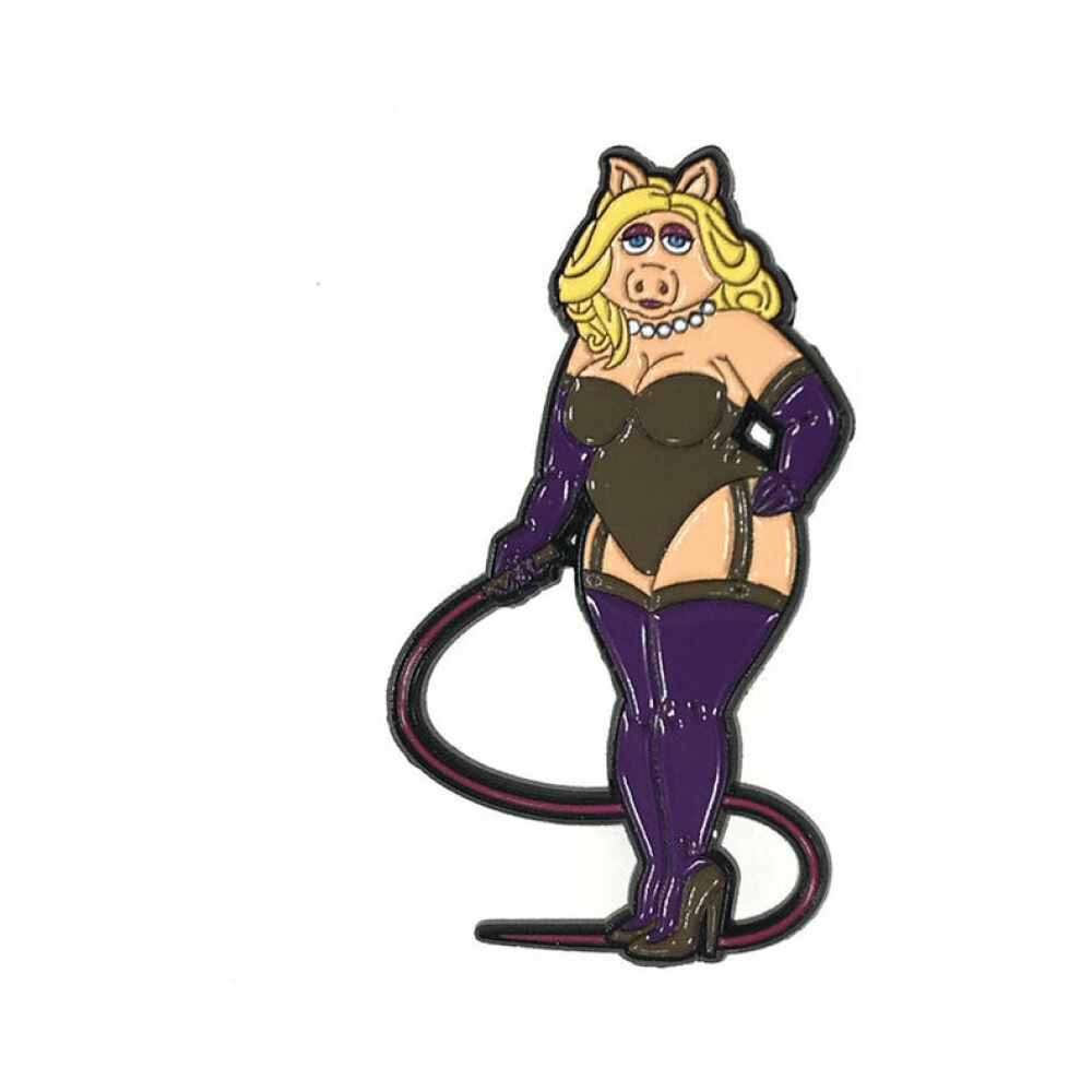 Geeky Kinky Mistress Swine Enamel Pin.png
