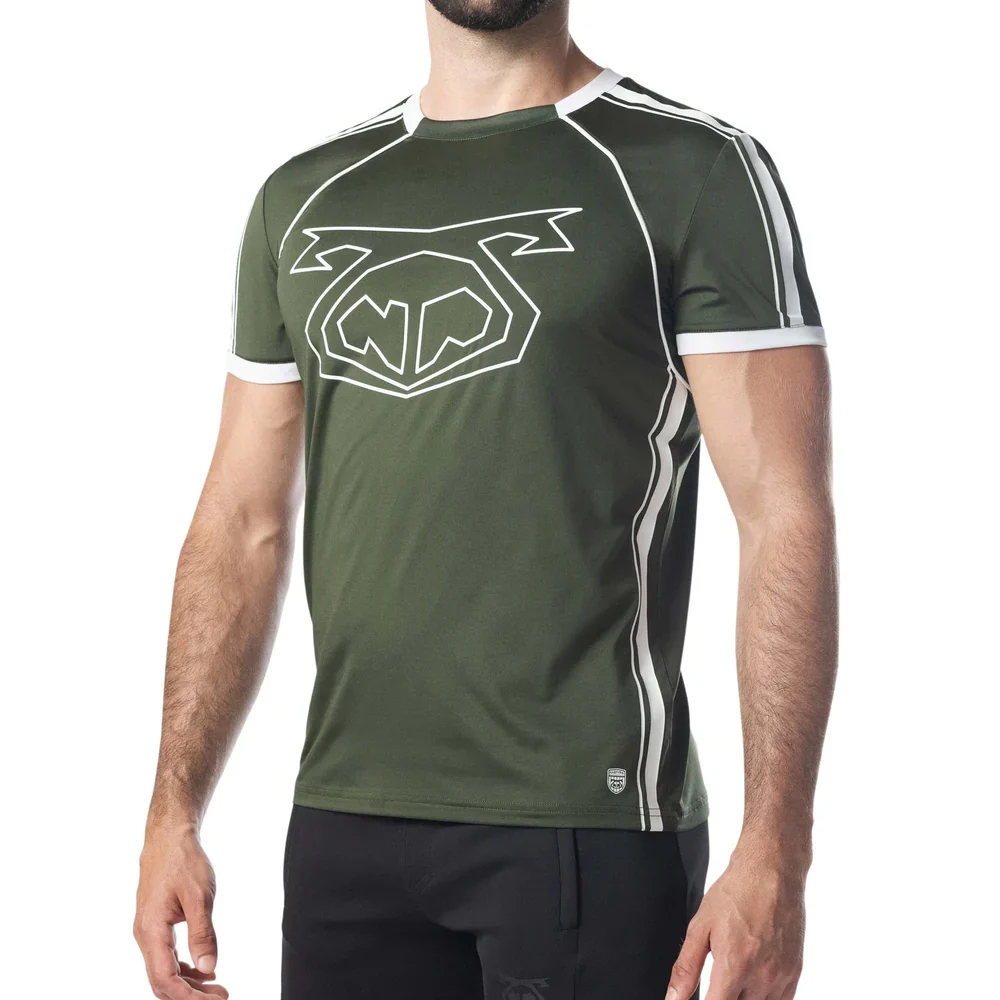 Goalkeeper Shirt Army Green White Side.webp