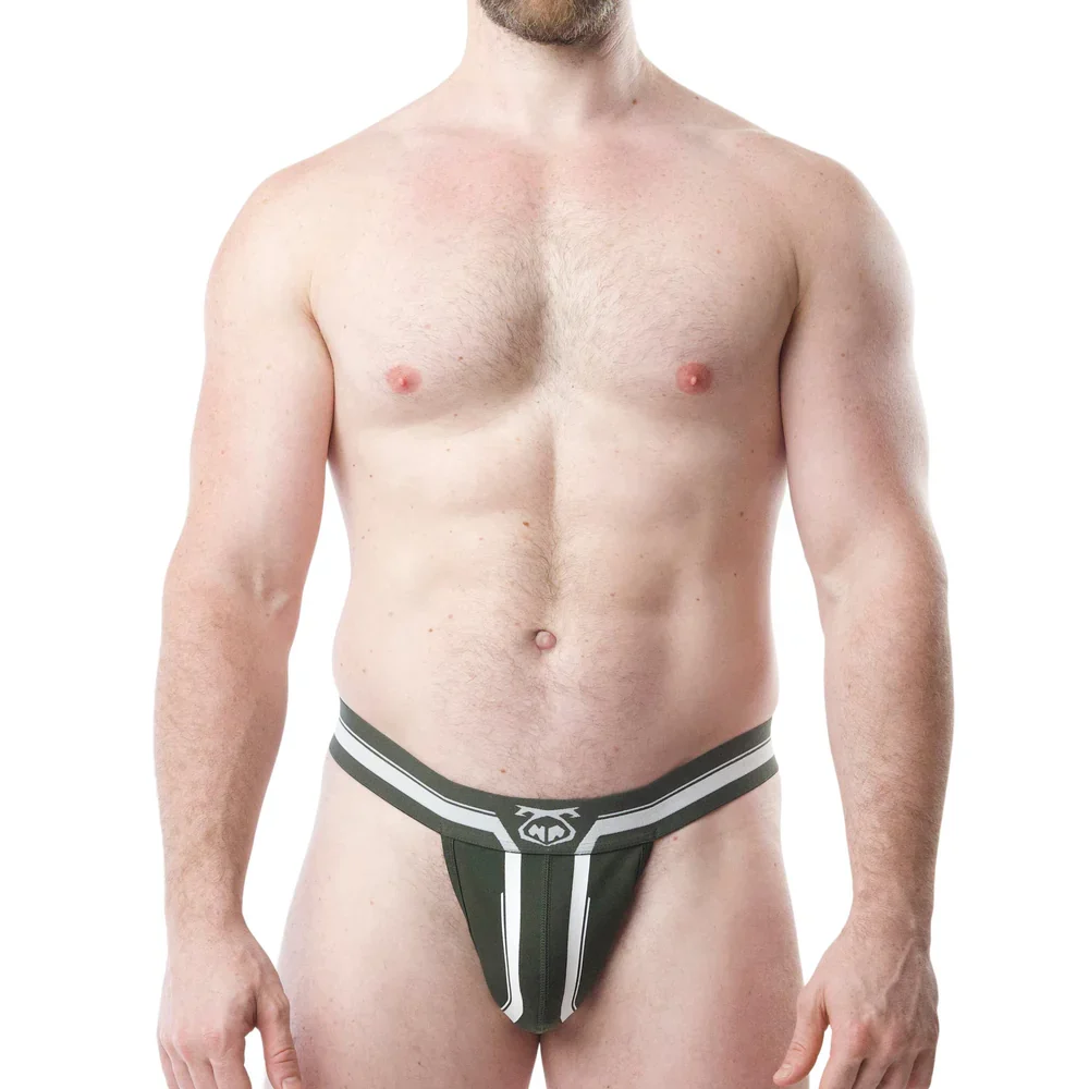 Goalkeeper Thong Army Green White Front.webp