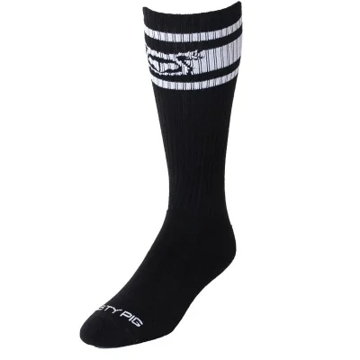 Hook d Up Sport Sock black white front.webp