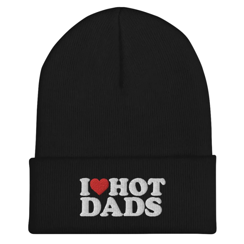I Love Hot Dads Beanie Beanie.webp