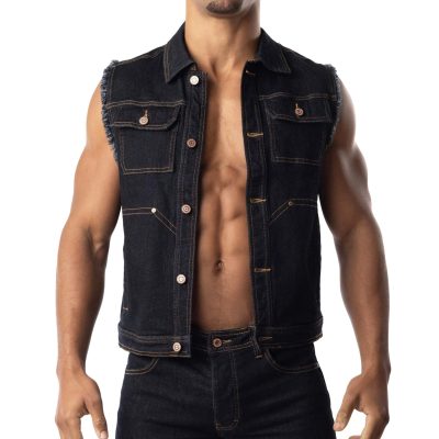 NP Denim Vest Raw Indigo Front.jpg