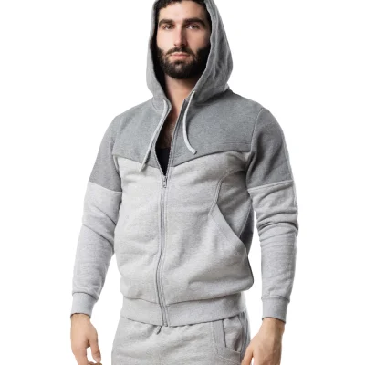 Nexus Hoodie Lt Heather Dark Heather Front Side.webp