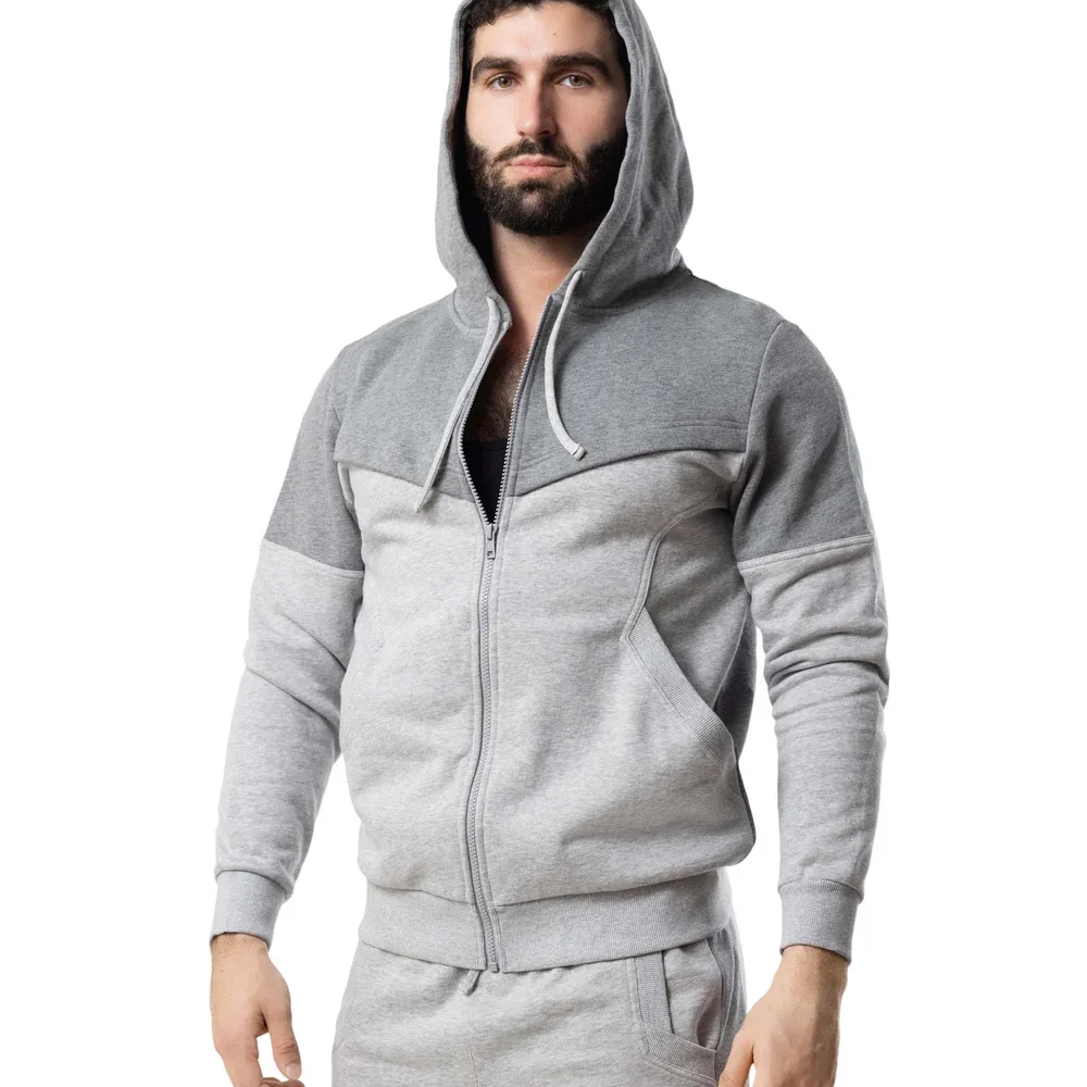 Nexus Hoodie Lt Heather Dark Heather Front Side.webp