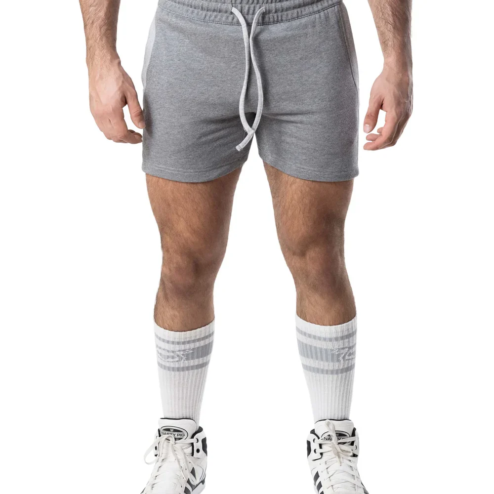 Nexus Rugby Short Dark Heather Lt Heather Front.webp