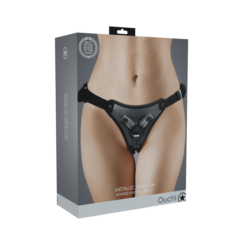 Ouch Metallic Strap on Harness Gunmetal box.png