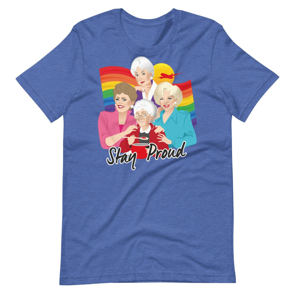 Stay Proud Tshirt Heather Royal Blue.png